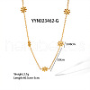 Elegant Stainless Steel Daisy Link Chain Necklaces for Women EE7355-2-1