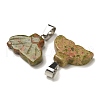 Natural Unakite Pendants G-Z067-01P-02-3