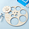 AHADERMAKER 2Pcs 2 Styles Wood Measuring Tool for Toy Car Tire TOOL-GA0001-92-5