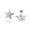 Tarnish Resistant 304 Stainless Steel Stud Earrings EJEW-F234-18P-2