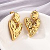 304 Stainless Steel Dangle Stud Earrings EJEW-D319-13G-3