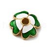 4-Petal Alloy Enamel Bead Caps FIND-G029-06G-02-1