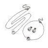 Flat Round 304 Stainless Steel Cubic Zirconia Pendant Necklaces & Bracelets & Stud Earrings Sets for Women SJEW-C004-19G-6