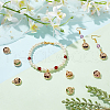   24Pcs 6 Colors Glass Connector Charms GLAA-PH0002-56LG-5