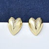 Brass Micro Pave Clear Cubic Zirconia Stud Earrings for Women EJEW-F363-06G-1