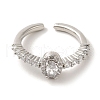 Rack Plating Brass Micro Pave Cubic Zirconia Cuff Rings RJEW-H228-10P-2
