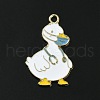 Light Gold Tone Alloy Enamel Pendants ENAM-C013-01E-2