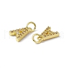 Real 18K Gold Plated Brass Micro Pave Clear Cubic Zirconia Charms KK-E068-VB452-A-3