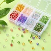 360Pcs 8 Colors Transparent Spray Painted Glass Beads Strands GLAA-YW0001-48-5