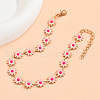 Flower Alloy Enamel Anklets WG8DD7D-01-2