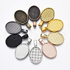 Alloy Pendant Cabochon Settings PALLOY-R120-05-1