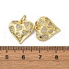Brass Micro Pave Cubic Zirconia Pendants KK-P308-11G-3