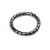 Non-magnetic Synthetic Hematite Beaded Stretch Bracelet PW-WG98097-04-1