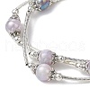 Electroplated Glass Stretch Bracelets BJEW-JB11614-5