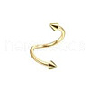 316L Surgical Stainless Steel Spiral Lip Rings with Spikes for Woman Men WGF7124-11-1