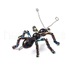 Glass Seed Beaded Ant Pendants PALLOY-MZ00468-04-3