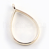 Rack Plating Alloy Teardrop Open Back Bezel Pendants X-PALLOY-S047-29E-FF-2