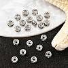 Rack Plating Brass Crystal Rhinestone Rondelle Space Beads RB-D303-P-4