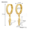 S925 Sterling Silver Cubic Zirconia Lightning Hoop Earrings OB5526-19-2