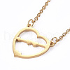 304 Stainless Steel Pendant Necklaces NJEW-I237-10G-3