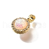 Brass Micro Pave Cubic Zirconia Pendants KK-K398-27G-01-2