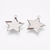 Tarnish Resistant 304 Stainless Steel Pendant Cabochon Settings STAS-I097-055-17P-2