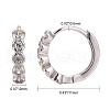 Rhodium Plated 925 Sterling Silver Hoop Earring STER-I018-10P-2