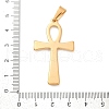 304 Stainless Steel Big Pendants STAS-L206-06G-3