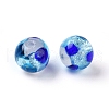 Handmade Silver Foil Glass Round Beads LAMP-L041-02-2