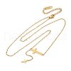 304 Stainless Steel Cross Pendant Necklaces for Women NJEW-Z065-05G-4