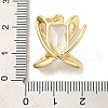 Brass Micro Pave Clear Cubic Zirconia Pendants KK-R155-06G-3