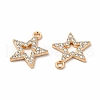 Rack Plating Eco-friendly Alloy Rhinestone Pendants FIND-A025-20G-01-2