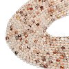 Natural Red Hematoid Quartz/Ferruginous Quartz Beads Strands G-A260-A31-01-3