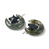 Natural Moss Agate Pendants G-Z086-01P-23-2