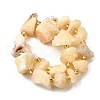 Raw Rough Natural Yellow Jade Beads Strands G-Z087-A08-3