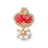 Seed Beads Beaded Charms PALLOY-MZ00312-05-1