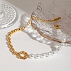 304 Stainless Steel Link Bracelets BJEW-Z108-02G-1