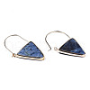 Natural Sodalite Triangle Dangle Hoop Earrings G-S359-363B-3