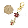 Christmas Theme Alloy Enamel with Rhinestone Pendant Decoration KEYC-JKC00977-02-3