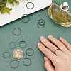 Unicraftale 14Pcs 7 Size Polished Plain Dome Finger Ring for Girl Women RJEW-UN0001-06-2