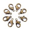 Antique Bronze Brass Lobster Claw Clasps X-KK-903-AB-NF-1