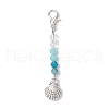 7Pcs 7 Styles Natural Quartz Crystal & Apatite & Amazonite Pendant Decorations HJEW-JM03222-4