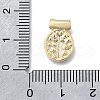 Religion Theme Brass Hammered Pendants KK-V010-09GP-04-3