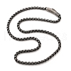 304 Stainless Steel Box Chain Necklaces for Women Men NJEW-A033-03G-AS-2
