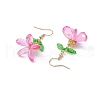 304 Stainless Steel Glass Dangle Earrings EJEW-MZ00433-05-4