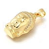Rack Plating Brass with Cubic Zirconia Pendants KK-Z086-30G-01-2