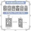 DICOSMETIC 24Pcs 6 Styles Zinc Tibetan Style Alloy Pendants FIND-DC0005-81-2