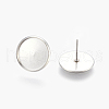 Tarnish Resistant Eco-Friendly 316 Surgical Stainless Steel Stud Earring Settings STAS-F181-01P-14mm-2
