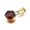 304 Stainless Steel Pave Cubic Zirconia Pendants STAS-B086-12G-03-2
