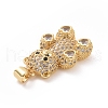 Brass Cubic Zirconia Pendants ZIRC-K089-14G-01-3